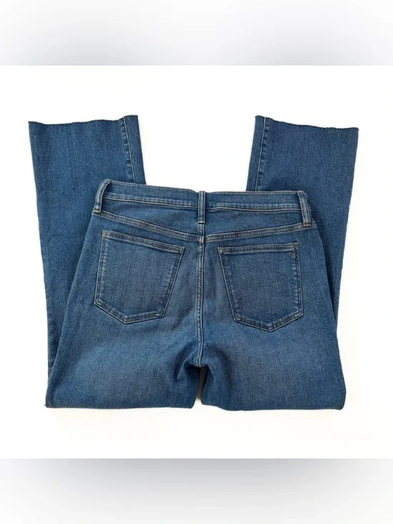 Madewell Jeans Womens 29 Mid Rise Kick Out Crop Stretch Raw Hem - Picture 4 of 12